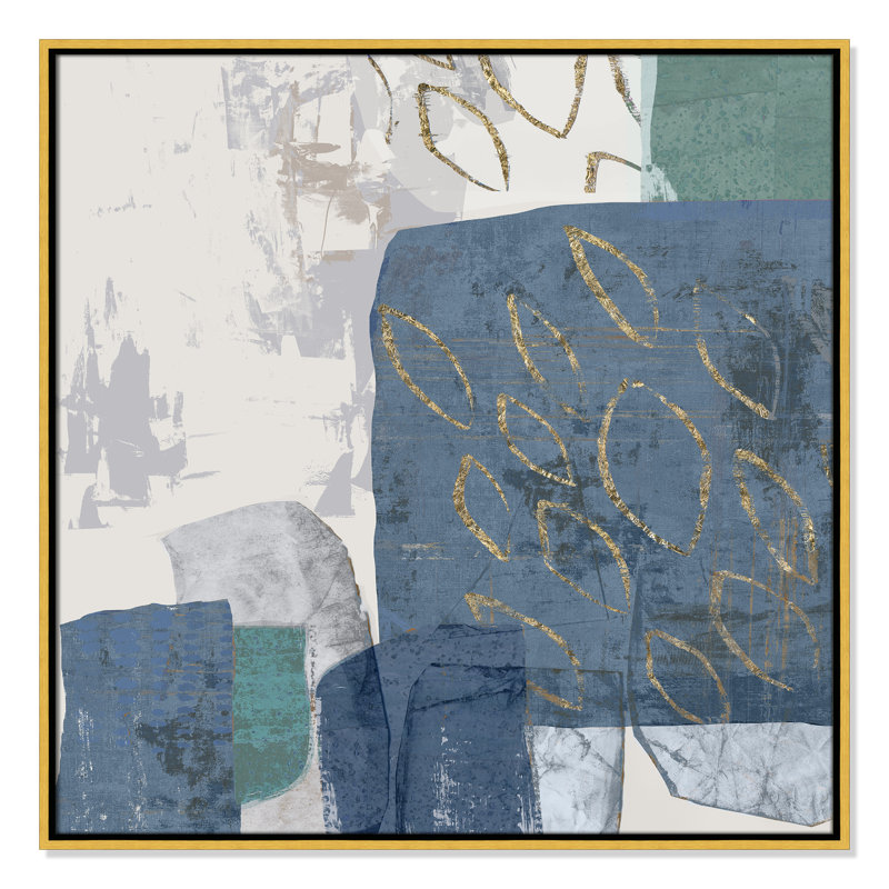 Shape of Formation II - Blue Square Version Print par Casa Fine Arts, Or, H 31,5 po x l 31,5 po
