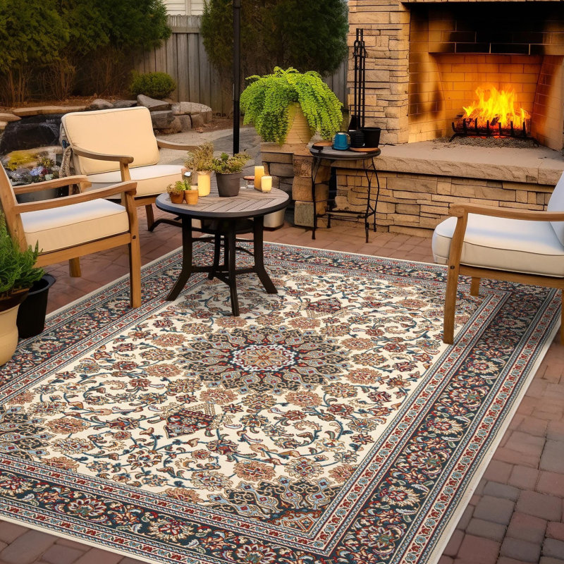 Tapis traditionnel ivoire Tollefson, Rectangle 2 pi x 3 pi 1 po