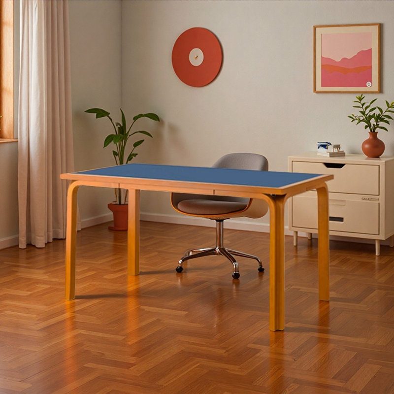 Creative Colourful Eco-friendly Board Writing Desk, Dark Blue, 29.52" H x 70.86" W x 31.49" D