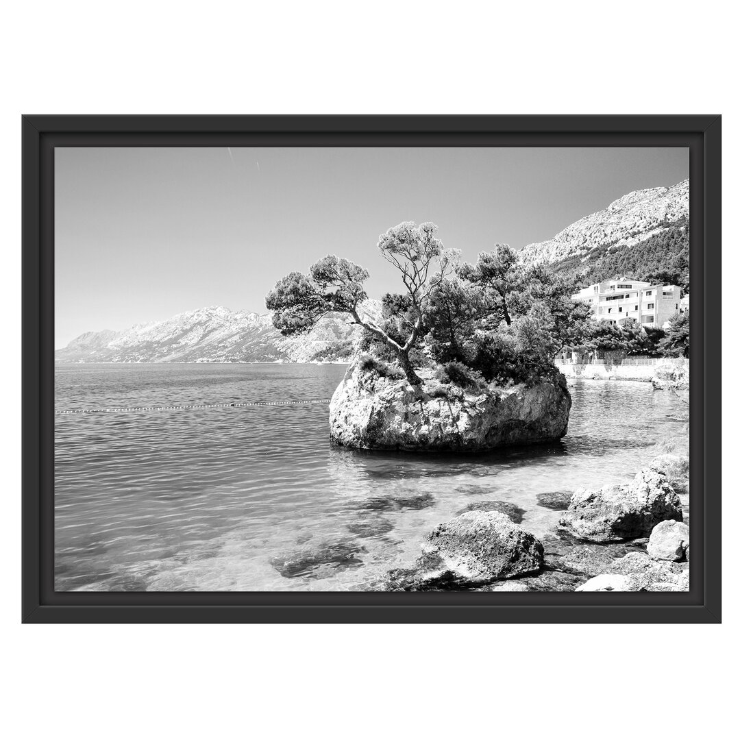 Gerahmtes Wandbild Dalmatia Strand in Kroatien