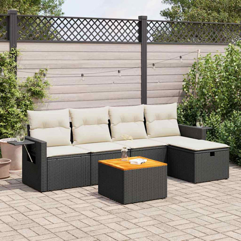 Vidaxl Garden Sofa Set Black