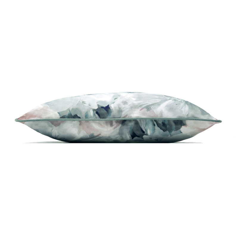 Aube Floral Square Throw Cushion, Moonstone, Polyester