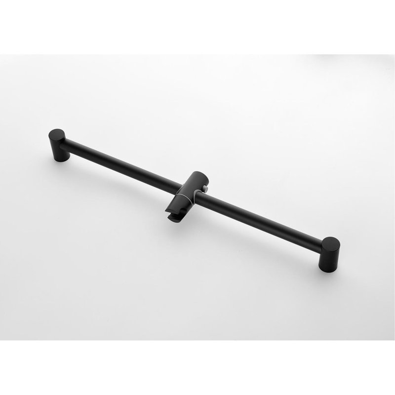 Douche noire mate avec garniture de valve en laiton et options en jets, Matte Black