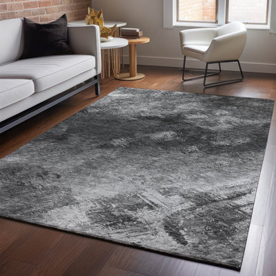 Premium Machine Washable Cerrito AMF590 Gray Rug