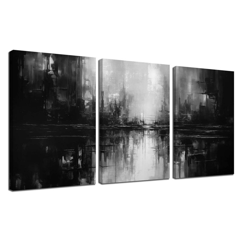 3 Piece Wrapped Canvas Print, 60 cm H x 40 cm W