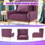 Fauteuil en velours pour le salon, la chambre à coucher ou le coin lecture - élégant et confortable-1000029462