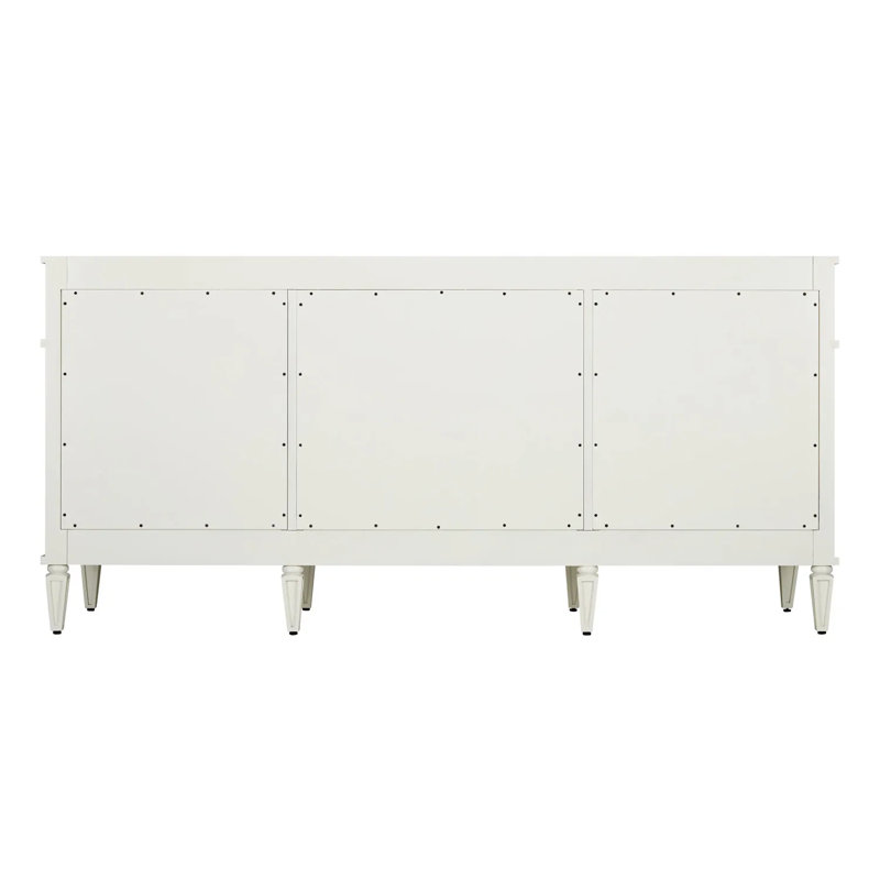 72" Elmdale Double Bathroom Vanity Set with Rectangular Undermount Sinks, Single Hole, Carrara Marble, Soft White