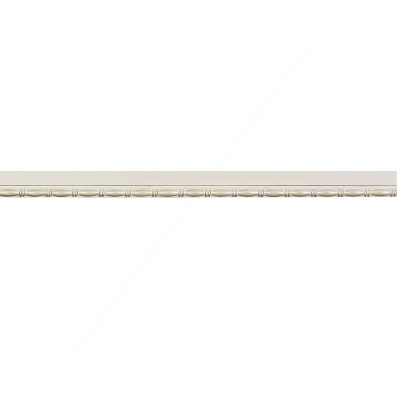 Armoire console Ansaldo blanc perle et argent scintillant