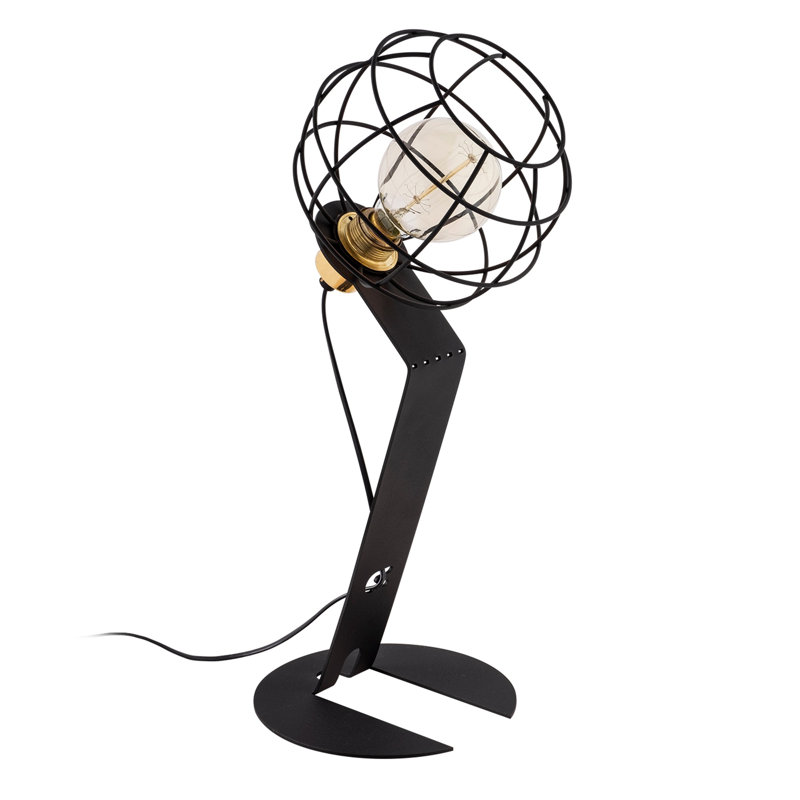 Lampe de table 22,44 "Akram, Noir, Noir