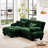 Chenille Cloud Couch 2 Seater Sofa with Ottoman-1012609674-1015567003