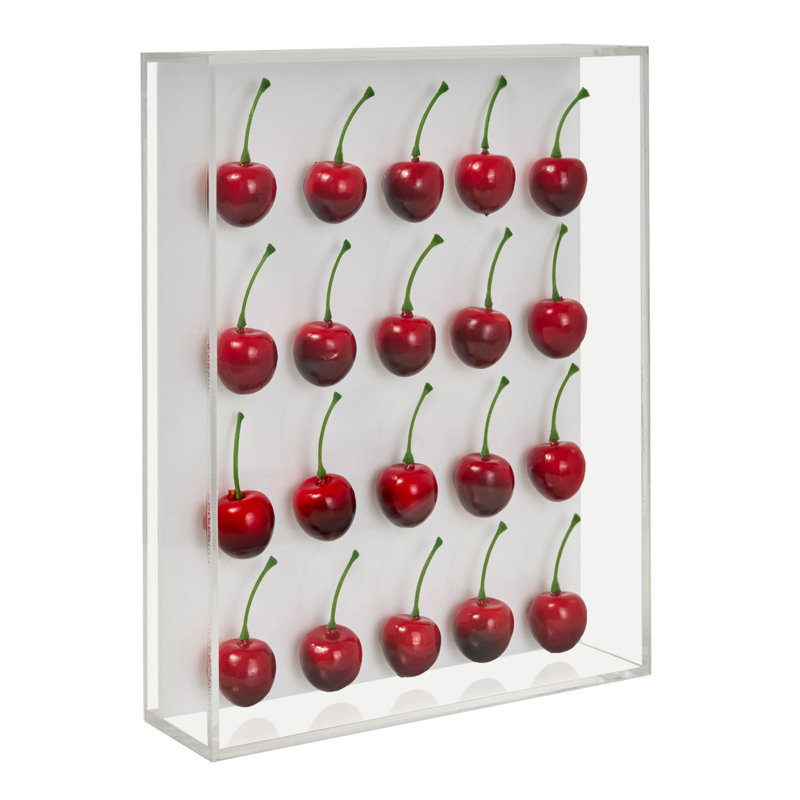  Acrylic Shadow Box 20 Red Cherry Wall Decor