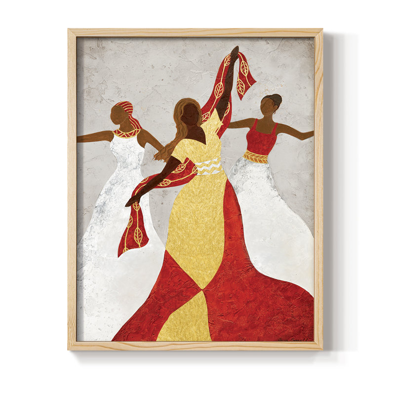 Golden Celebration Framed Print - Solid Wood, Natural, 30" H x 24" W