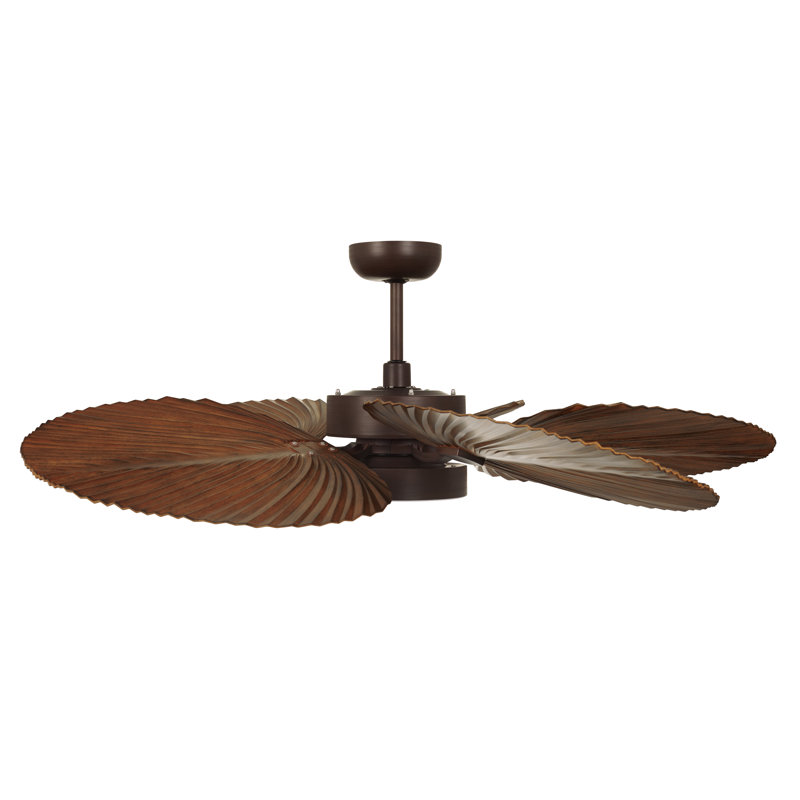 Bali 52in 5-Blades Indoor/Outdoor Ceiling Fan with Remote Control and Light, Bronze