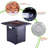 Denina Square Metal Propane Smokeless Fire Pit with Lid