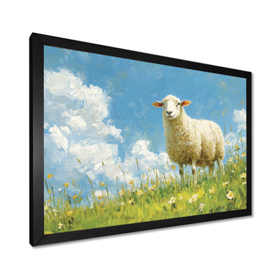 Dovenson Quiet Pasture Sheep Portrait - Sheep Large, art mural
