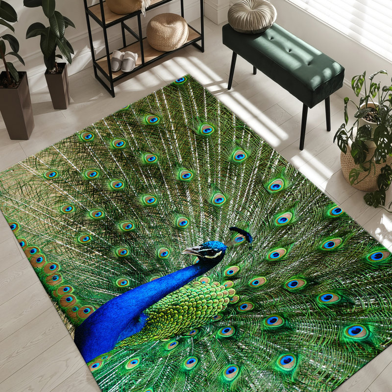 Soft Pile Printed Rug with Elegant Abstract Design Ideal for Transforming Your Living Room into a Modern Artistic Space