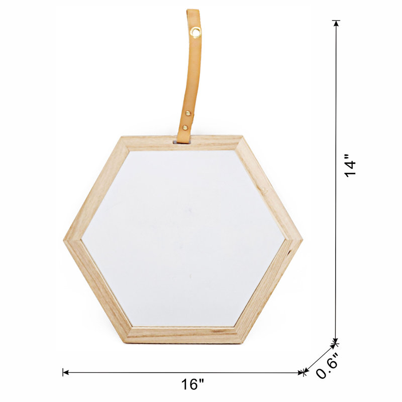 Miroir hexagonal, 15,81 po x 14,01 po