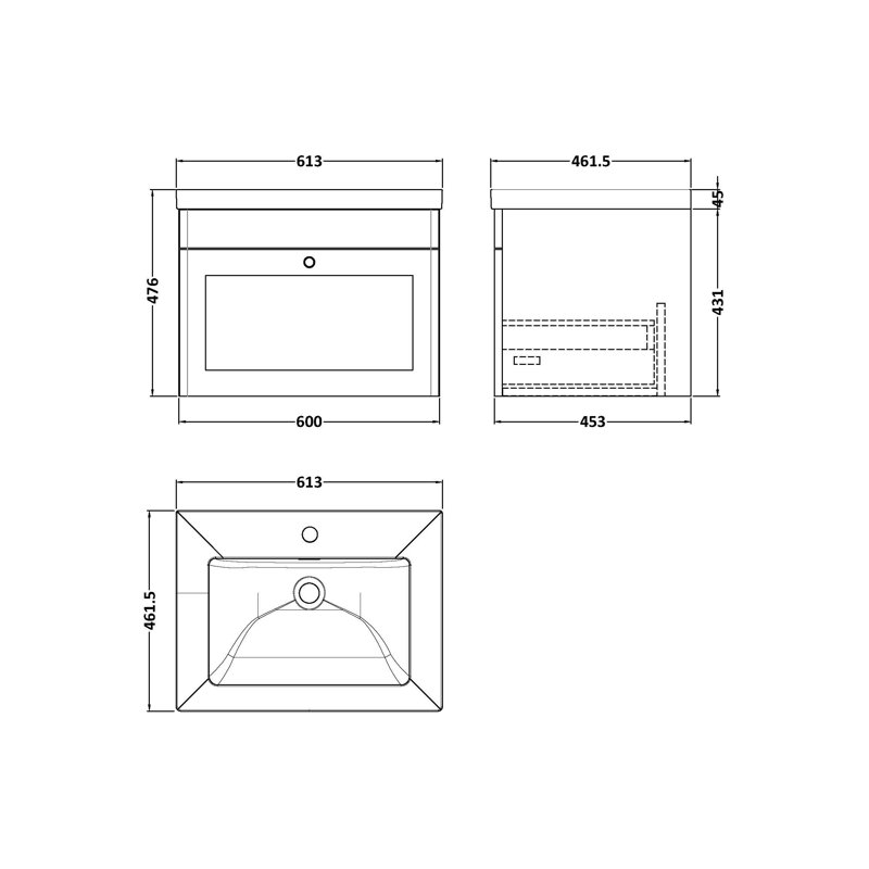 Classique Bathroom Vanity, Satin White, 81.3 cm W