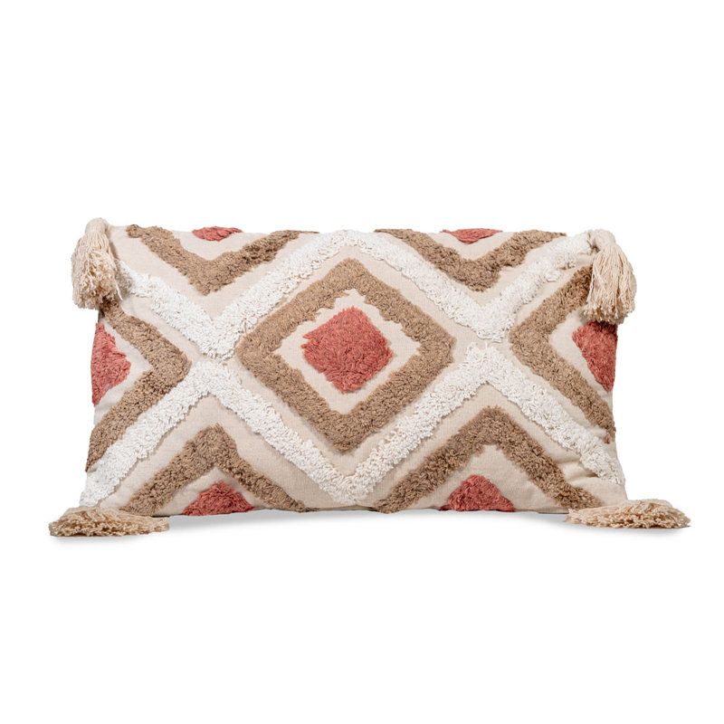  Coussin décoratif en coton Tassels