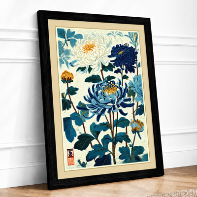 Chrysanthemum Study Botanical 1 Piece Single Picture Frame Wall Art