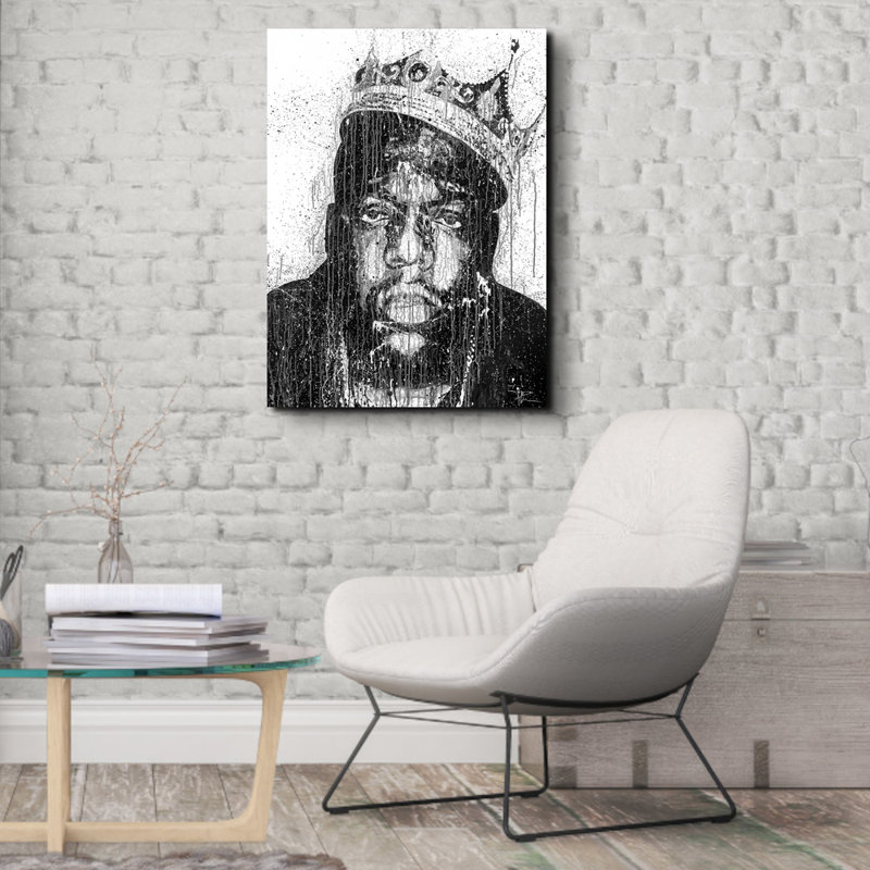 «Biggie» par Pratikacha Muir, reproduction d'art sur toile tendue, H 18 po x l 15 po x P 1,5 po