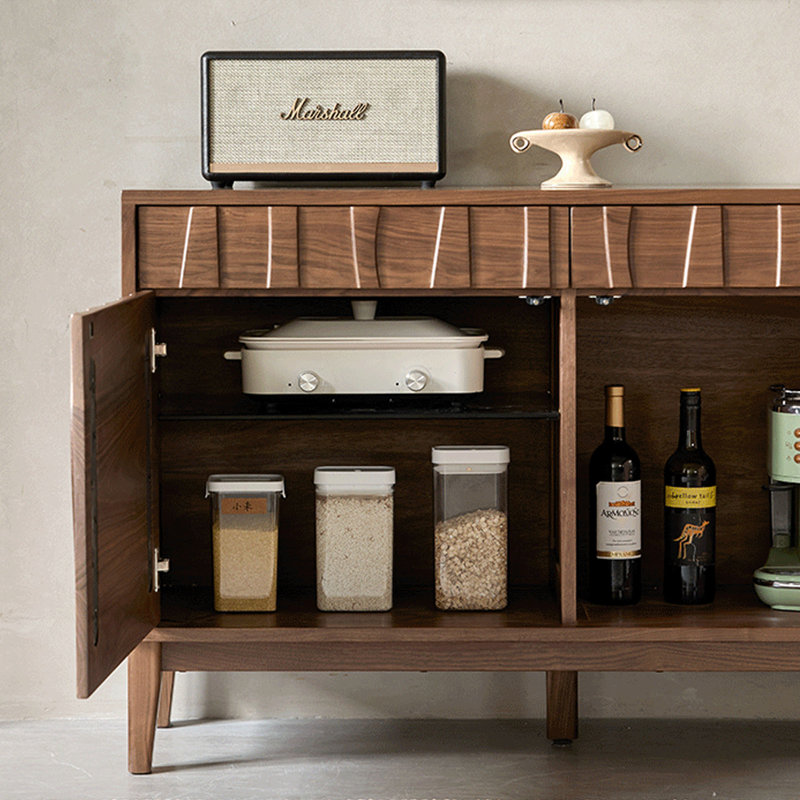Multi-functional storage solid wood sideboard, 31.49" H x 70.86" W x 16.92" D