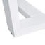 Ensemble de table et de chaises. Une table de salle à manger rectangulaire comprend un plateau en verre trempé et un support en panneau de fibres à densité moyenne blanc élégant.-120329525