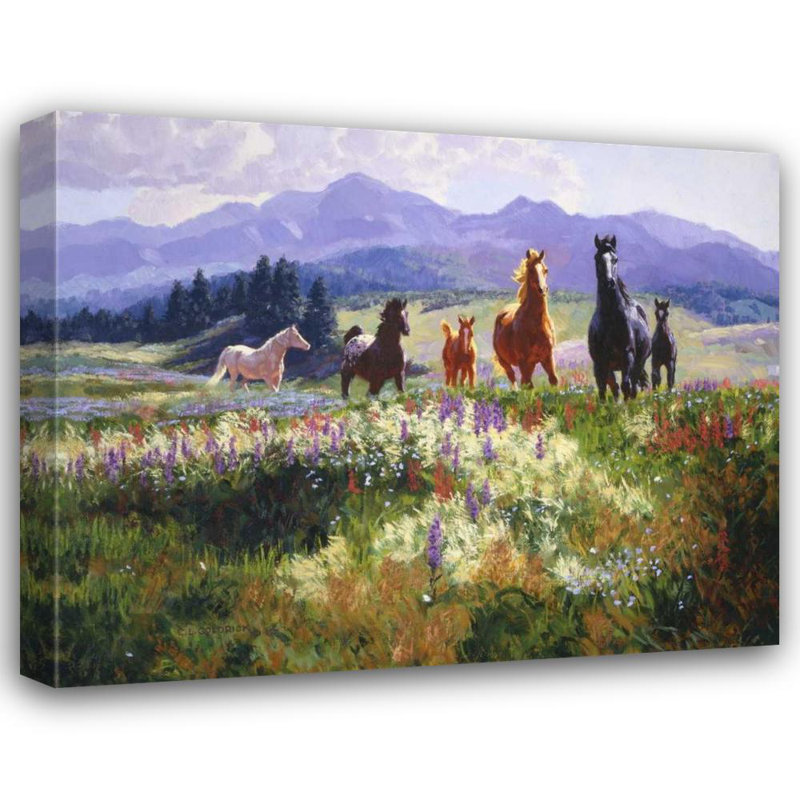 «Red Barrel Studio® Goldrick, Claire», reproduction d'art sur toile tendue: Wildflower Allure, H 28 po x l 34 po