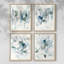 «GeometricInCoolVIIIPemiumGalleryWrarapCraves- ReadyToHang» 4 - pièces sur
