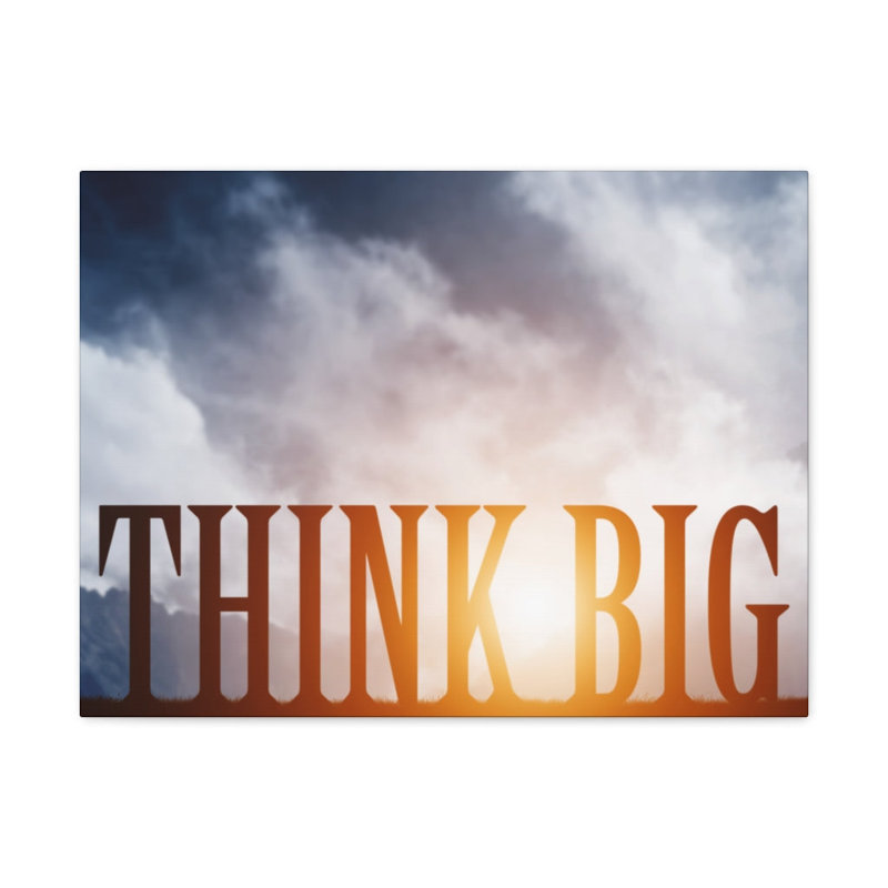 Décoration murale inspirante «Think Big Motivation», H 11 po x l 14 po
