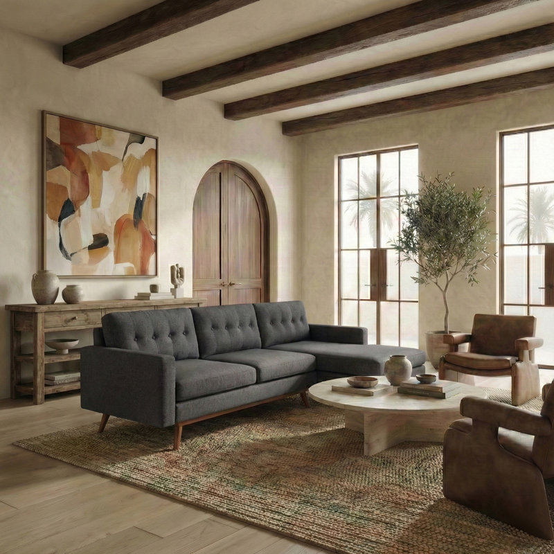 Jalean Upholstered L-Shaped Sectional Right Hand Facing