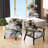 Organic Bliss Minimal Abstract Gold And Black II - Upholstered Contemporary Side Chair, Gold Accent Chair