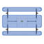 96" Rectangular Picnic Tables Blue