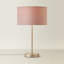 Dadiva Brushed Chrome Stem Table Lamp with Velvet Reni Shade-412353863-412353859-412353856