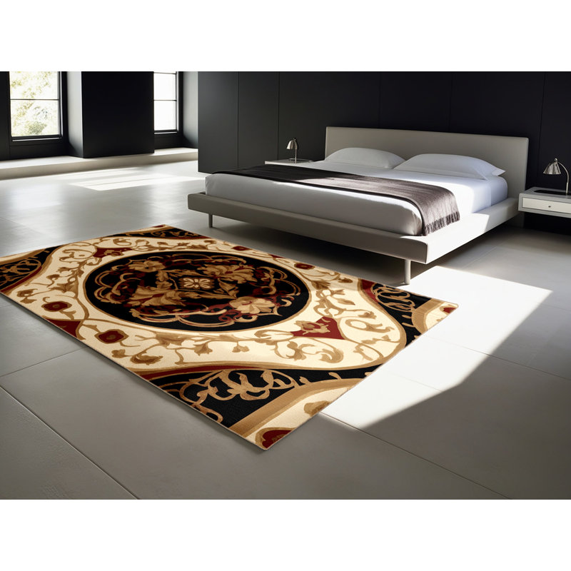 Baroque Bloom Rug, Rectangle 2' x 3'