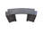 Bali Black Veneer Curved Executive Desk-948375575