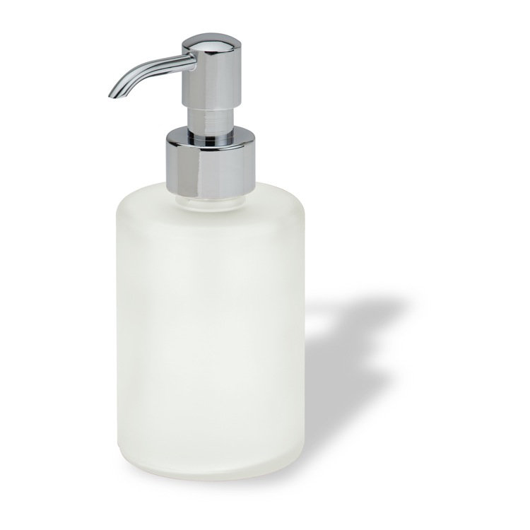 Distributeur de savon rond en verre Sara, Vert
