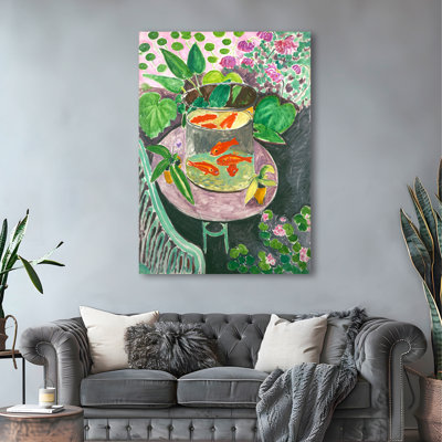 3HM7466 Red Fish by Henri Matisse - 1 Piece Wrapped Canvas Wall Art