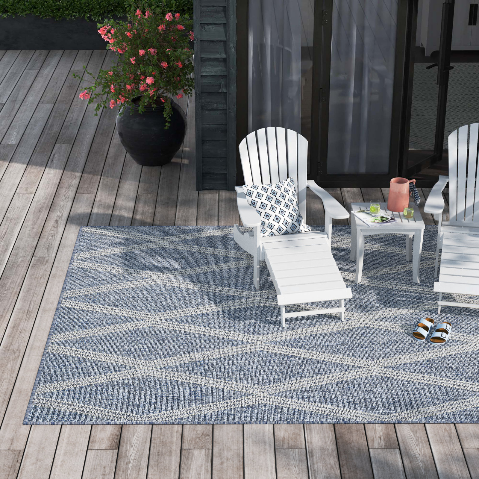 Twill Indoor/Outdoor Rug, Rectangle 9' x 12'