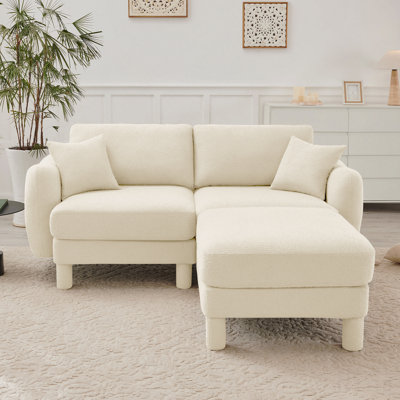 Canapé modulaire à 2 places pour la causeuse en tissu Boucle