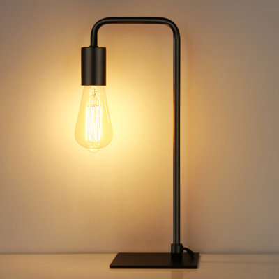 Lampe arquée 15,9 po noire