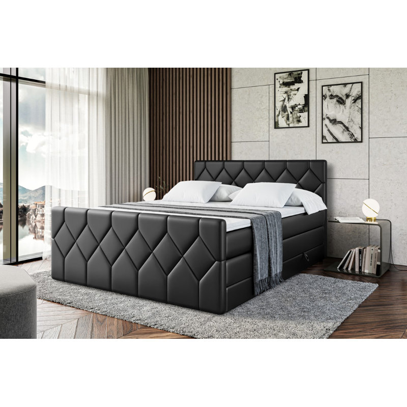 Bed, 120cm W x 200cm D, Black