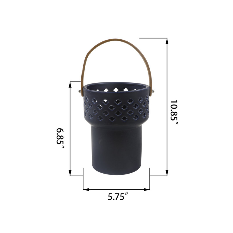 5.25'' H Concrete / Cement Tabletop Lantern