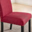 Ensemble de salle à manger en bois espresso avec chaises cloutées en tissu rouge