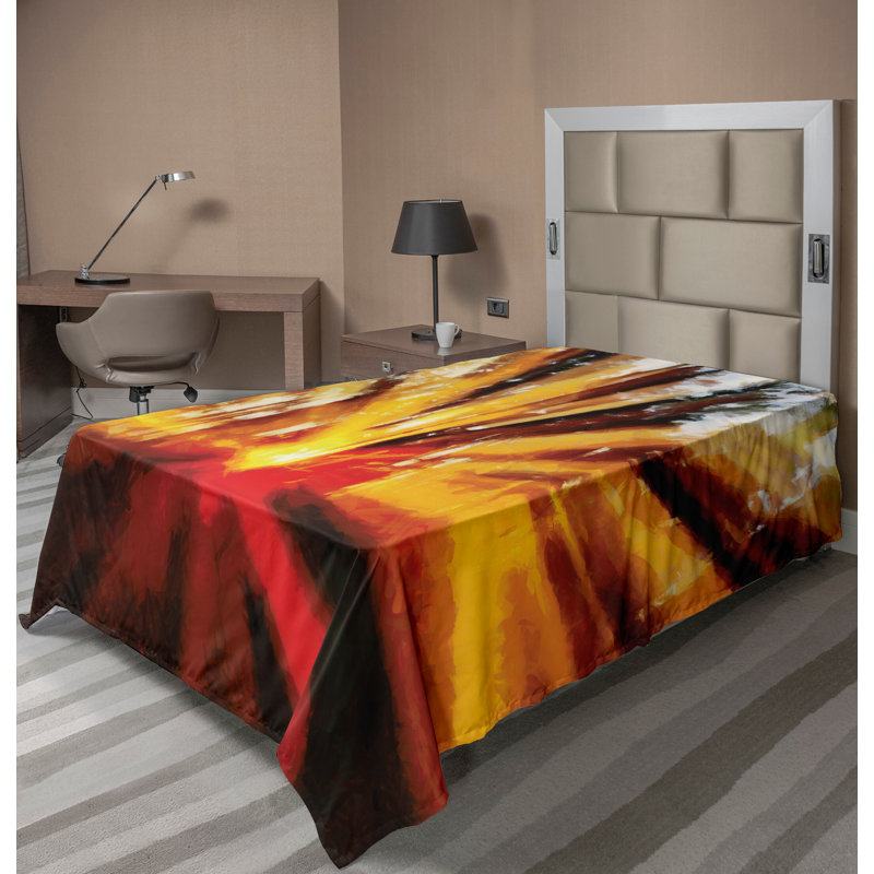 Drap-housse Ambesonne, Drap plat pour lit simple