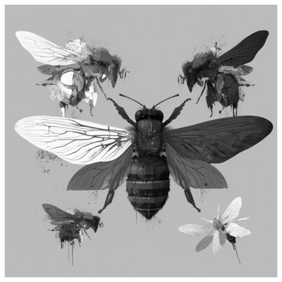 Detailed Bee Illustration Blankets