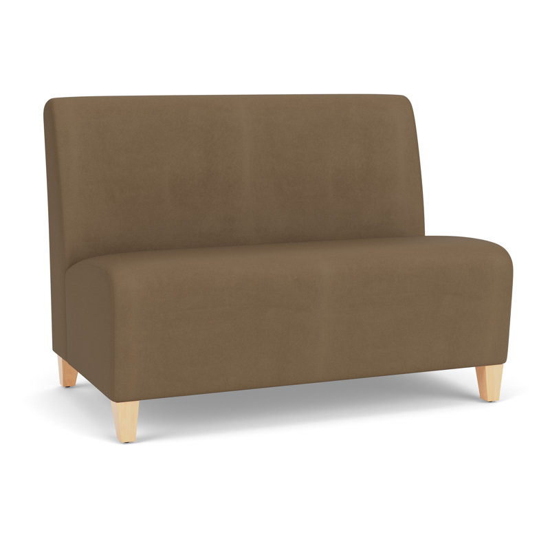 Causeuse sans accoudoirs Ravenna, Bois naturel, Patriot Plus taupe