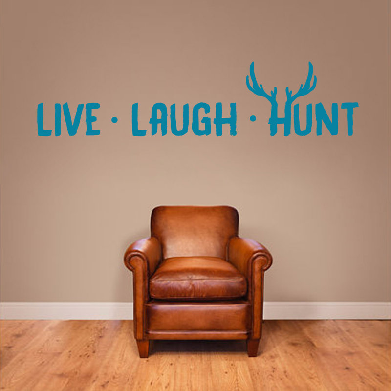 Décalcomanie murale chasse de rire live, Bleu sarcelle
