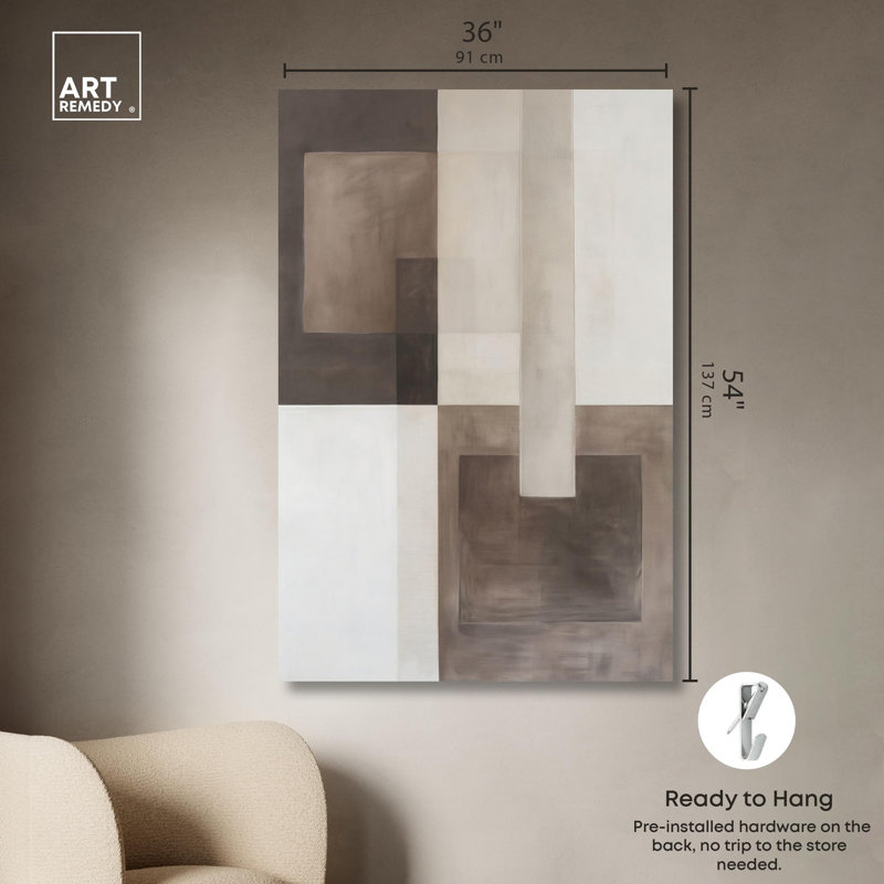 «Tonal Intersection I» par Art Remedy, H 54 po x l 36 po, Toile tendue