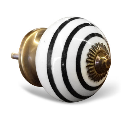 Handpainted Taj Hotel Round Knob